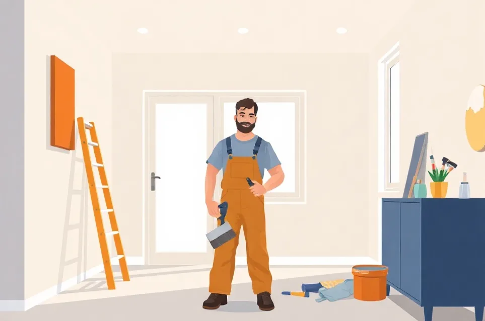 Intérieur rénové après travaux de peinture à Toulon